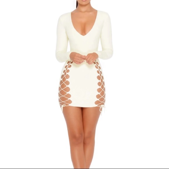 Oh Polly Dresses & Skirts - BRAND NEW HEAVEN SUEDE LACE UP MINI